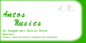 antos musics business card